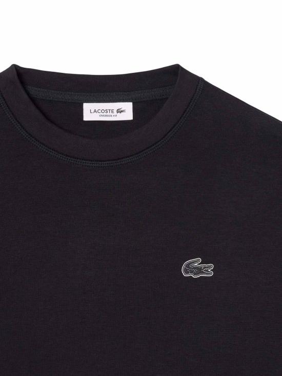 25FW 라코스테 라코스테 더블 페이스드 스웨트셔츠 SF5614031 Black - LACOSTE