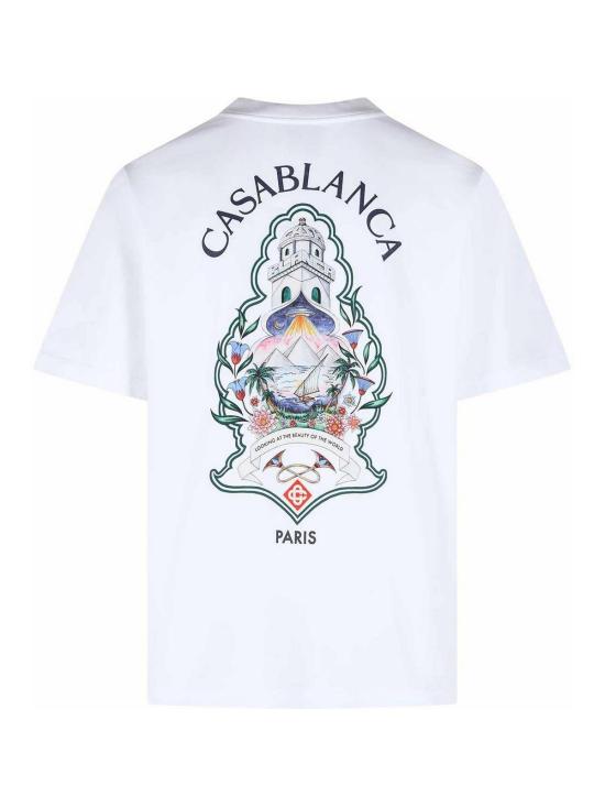 26FW 카사블랑카 반팔 티셔츠 MPF26JTS00101 White - CASABLANCA