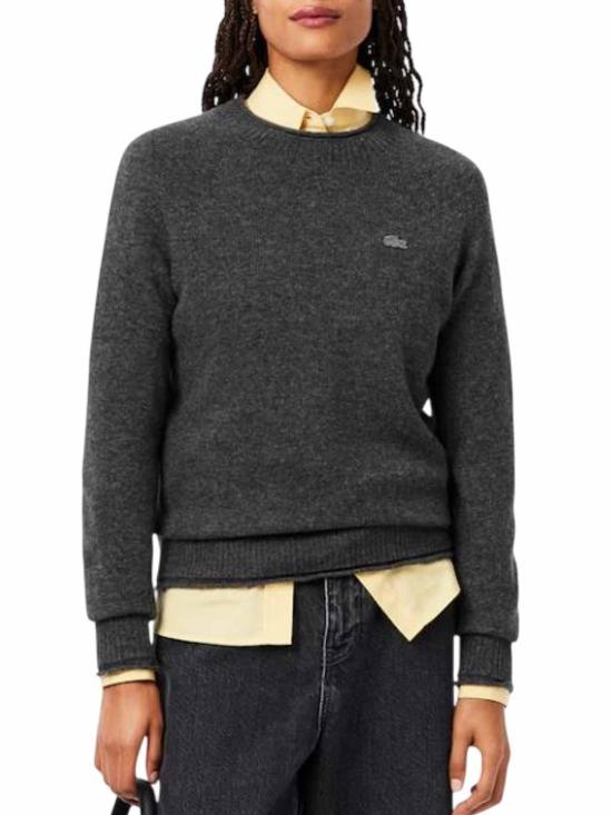 26FW 라코스테 카디드울 크루넥 스웨터 AF4160050 Grey - LACOSTE