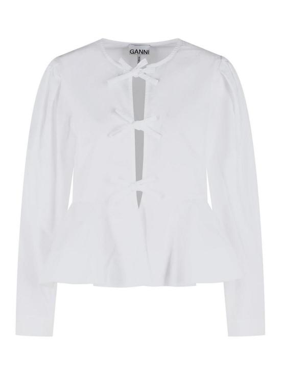 26FW 가니 블라우스 A1040486151 WHITE