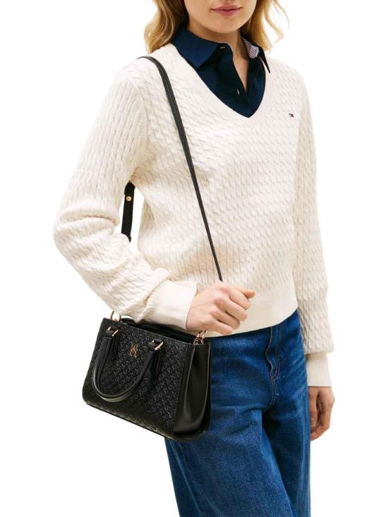 26SS 타미힐피거 토트백 AW0AW18416BDS Black - TOMMY HILFIGER