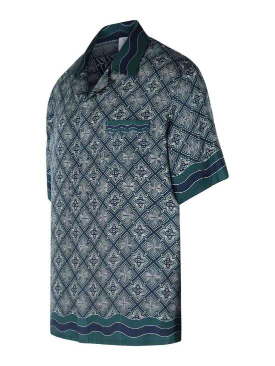 26FW 카사블랑카 반팔 셔츠 MPF26SH00308 Green - CASABLANCA