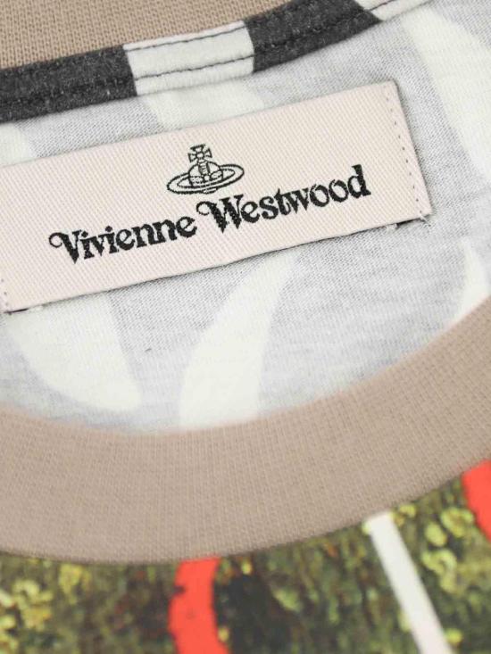 비비안웨스트우드 스트라이프 패턴 리브드 반팔 티셔츠 3G01001GC003EGODO307 Multicolour - VIVIENNE WESTWOOD