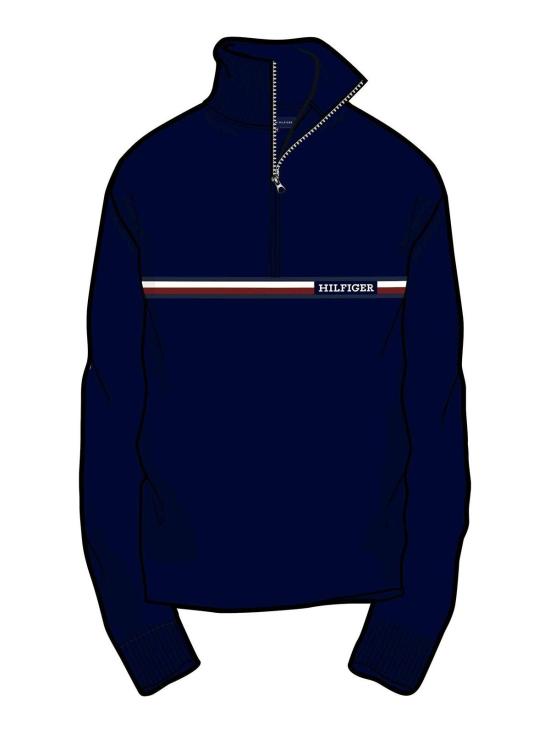 타미힐피거 집업 니트 MW0MW33508DW5 Blue