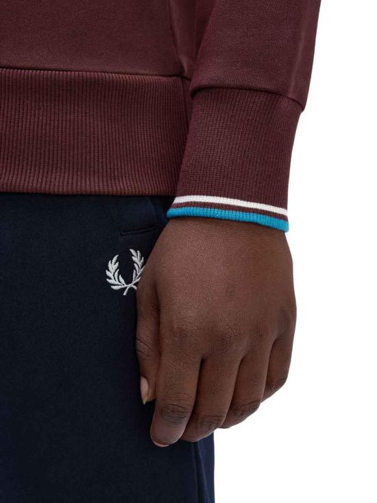 25FW 프레드페리 긴팔 티셔츠 M7535Z63 Dark Red - FRED PERRY