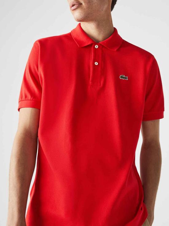  라코스테 클래식 핏 피케 폴로 셔츠 L1212F8M Red - LACOSTE