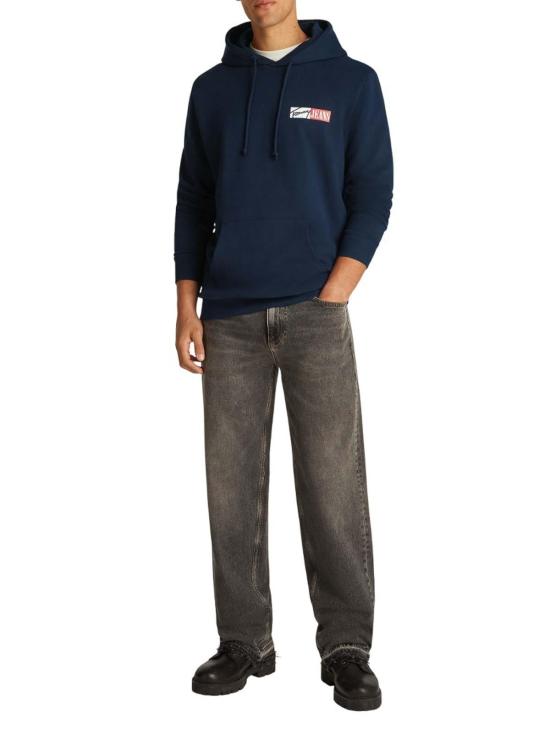 25FW 타미힐피거 후드 티셔츠 DM0DM20257C1G Blue - TOMMY HILFIGER