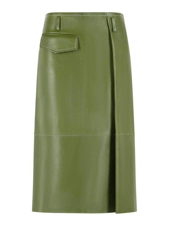 26FW 마르니 미디 스커트 GOMX0845J0ULA76900V78 Green