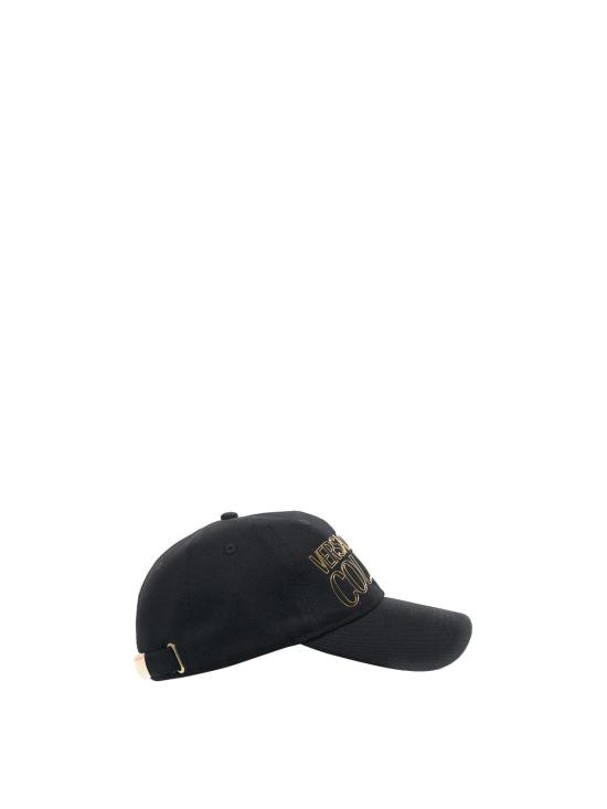 25FW 베르사체 겔 아웃라인 로고 베이스볼 캡 79YAZK32ZG387G89 Black - VERSACE