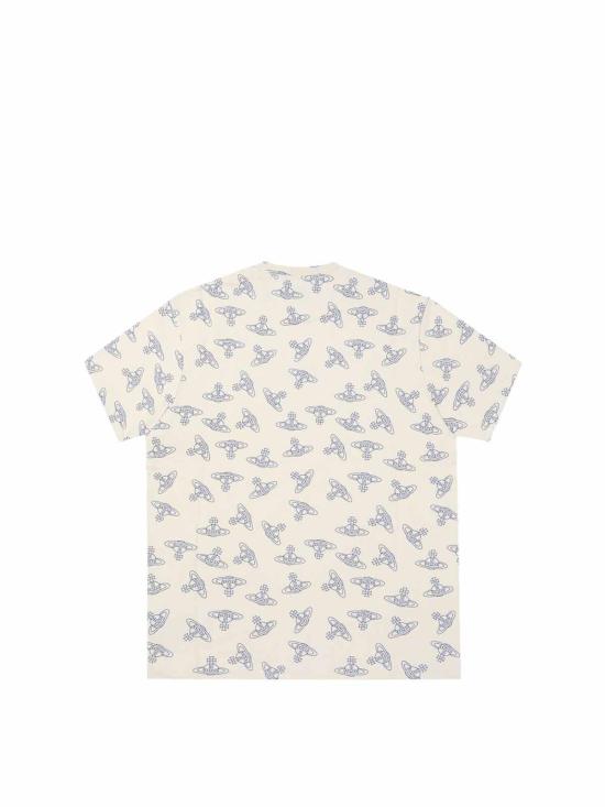  비비안웨스트우드 코튼 저지 로고 프린트 반팔 티셔츠 3I01000SJ0079B303 Multicolour - VIVIENNE WESTWOOD