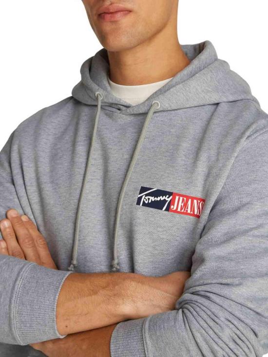 25FW 타미힐피거 후드 티셔츠 DM0DM20257P6N Grey - TOMMY HILFIGER