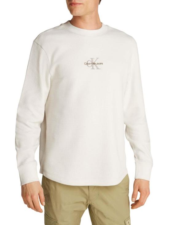 25FW 캘빈클라인 긴팔 티셔츠 J30J327120YBI White - CALVIN KLEIN