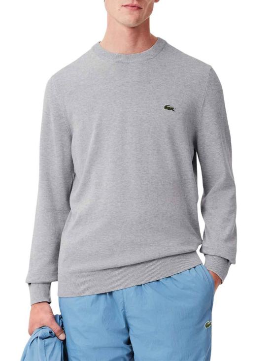  라코스테 크루넥 스웨터 AH1985CCA GREY - LACOSTE