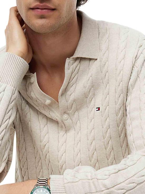 26SS 타미힐피거 폴로 티셔츠 MW0MW41955HGF Cream - TOMMY HILFIGER