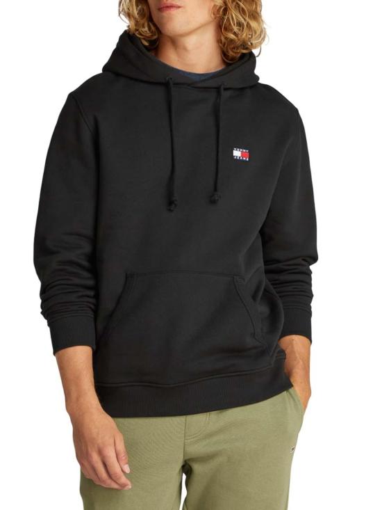 25FW 타미힐피거 후드 티셔츠 DM0DM20258BDS Black - TOMMY HILFIGER