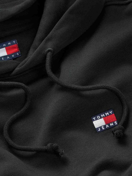 25FW 타미힐피거 후드 티셔츠 DM0DM20258BDS Black - TOMMY HILFIGER