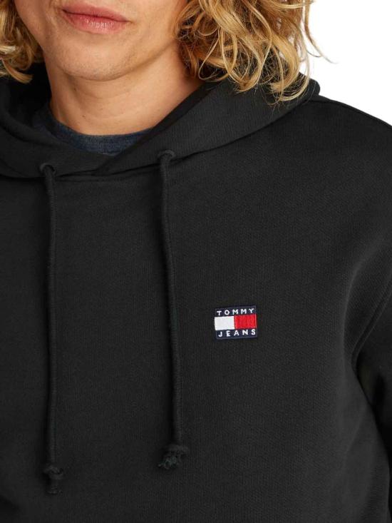 25FW 타미힐피거 후드 티셔츠 DM0DM20258BDS Black - TOMMY HILFIGER