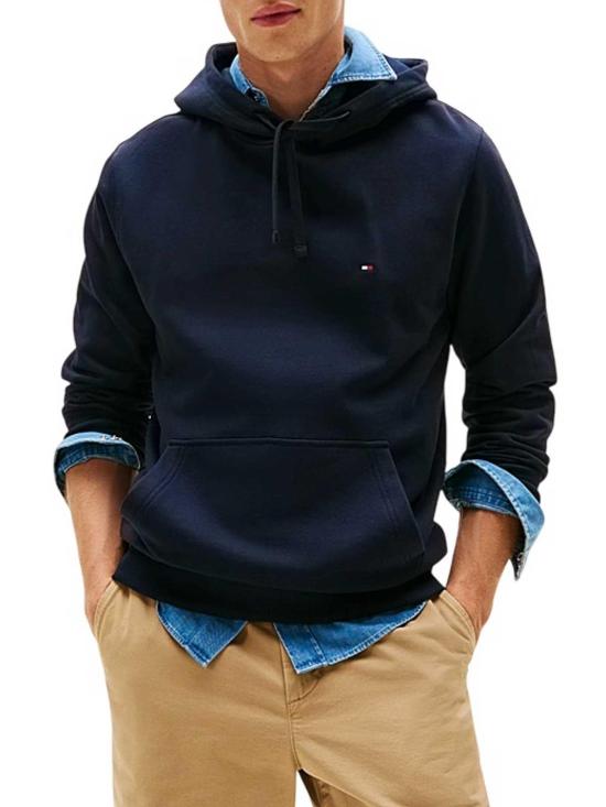 25FW 타미힐피거 후드 티셔츠 MW0MW37235DW5 Blue - TOMMY HILFIGER