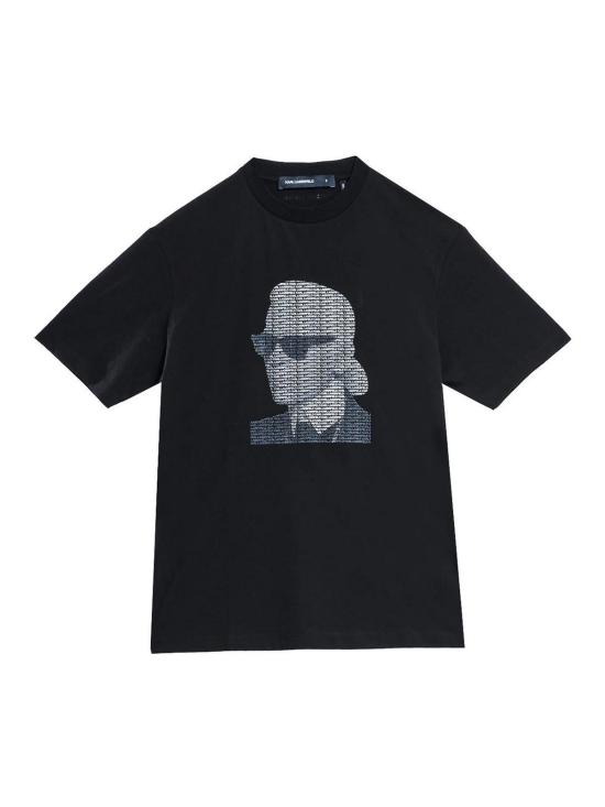 25FW 칼라거펠트 반팔 티셔츠 755144554225990 Black