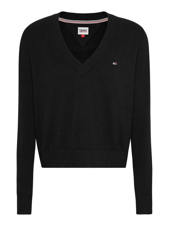 타미힐피거 긴팔 티셔츠 DW0DW16535BDS Black