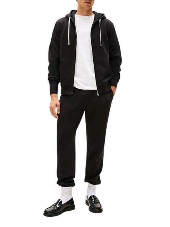 25FW 타미힐피거 후드 티셔츠 MW0MW37234BDS Black - TOMMY HILFIGER