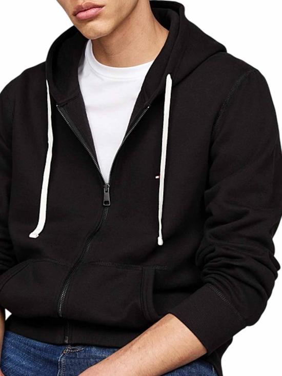 25FW 타미힐피거 후드 티셔츠 MW0MW37234BDS Black - TOMMY HILFIGER