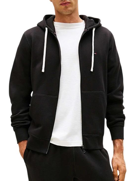 25FW 타미힐피거 후드 티셔츠 MW0MW37234BDS Black - TOMMY HILFIGER