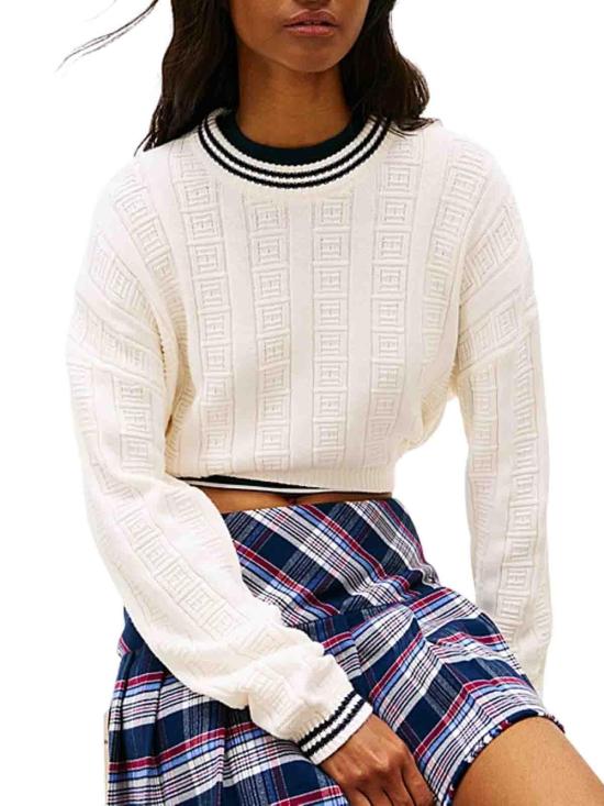 26SS 타미힐피거 탑 DW0DW22025YBH White - TOMMY HILFIGER