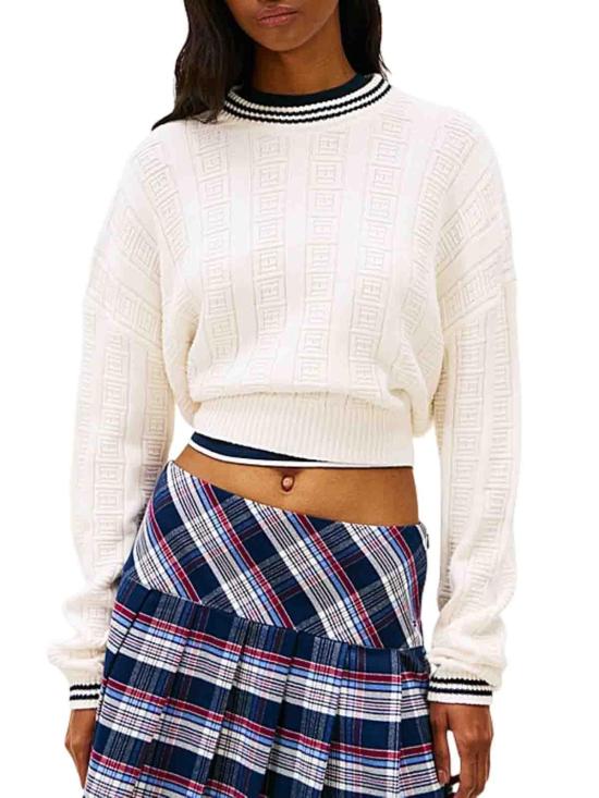 26SS 타미힐피거 탑 DW0DW22025YBH White - TOMMY HILFIGER