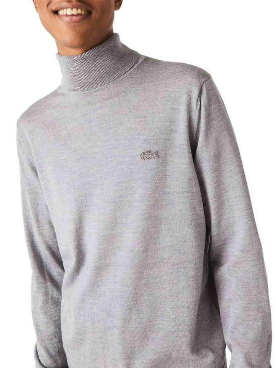  라코스테 메리노 울 터틀넥 스웨터 AH1959YRD GREY - LACOSTE