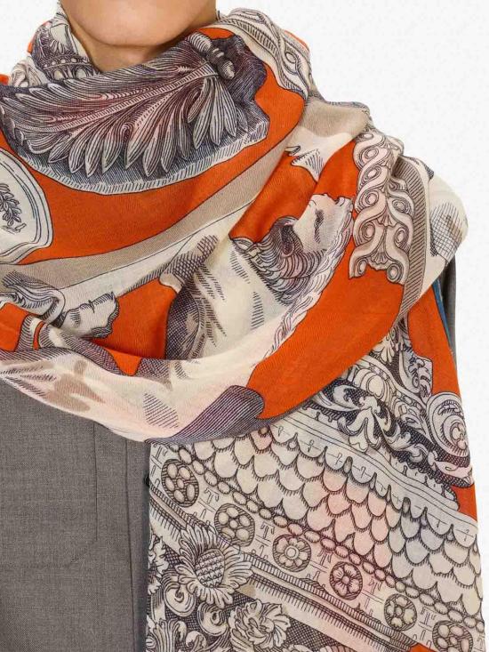 25FW 이누이 에디션 머플러/스카프 ET22ARC08ORANGE Multicolour - INOUI EDITION
