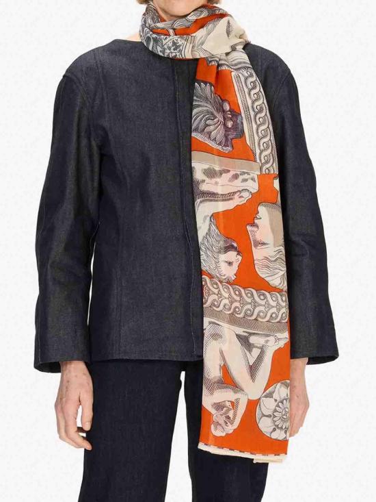 25FW 이누이 에디션 머플러/스카프 ET22ARC08ORANGE Multicolour - INOUI EDITION
