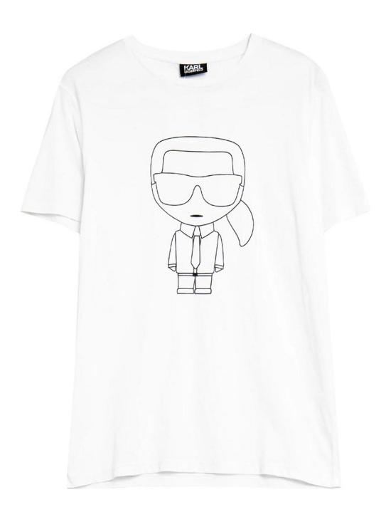칼라거펠트 반팔 티셔츠 75508253222110 White