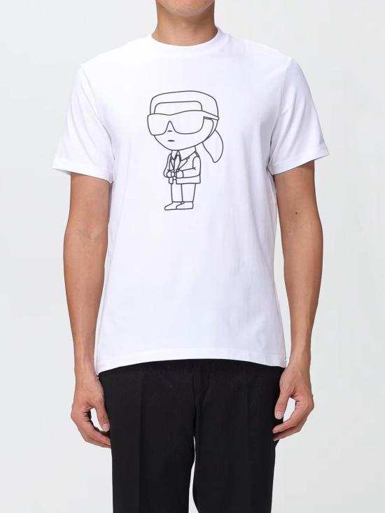  칼라거펠트 반팔 티셔츠 75508253222110 White - KARL LAGERFELD
