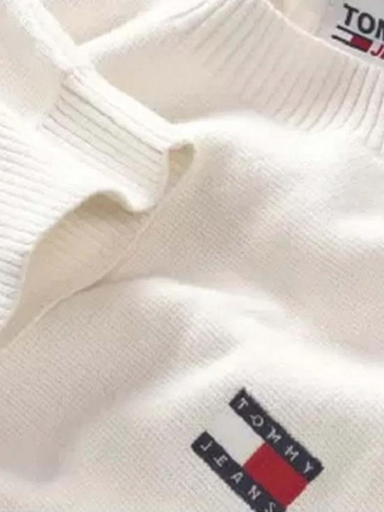  타미힐피거 스웨터 DM0DM16214YBH WHITE - TOMMY HILFIGER