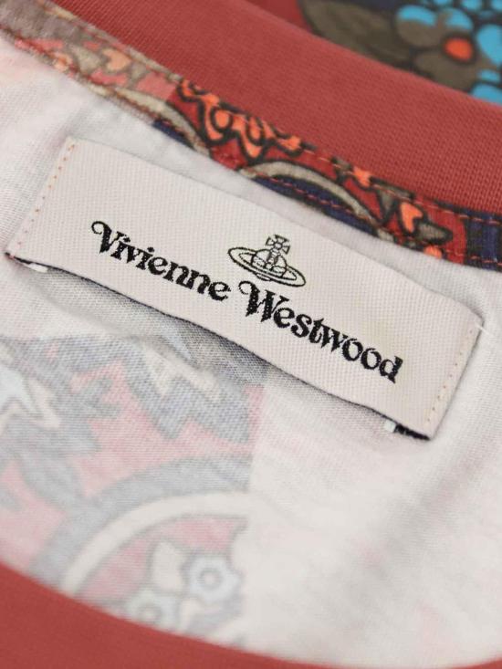  비비안웨스트우드 자수 로고 크롭 코튼 반팔 티셔츠 3G010018J005NGODO310GO Multicolour - VIVIENNE WESTWOOD