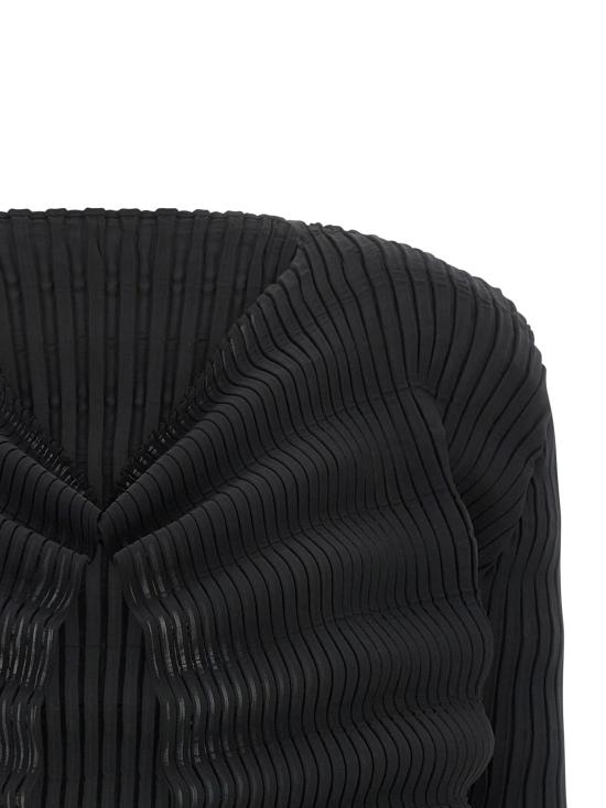 26SS 이세이 미야케 가디건 IM66FO68515 Black - ISSEY MIYAKE