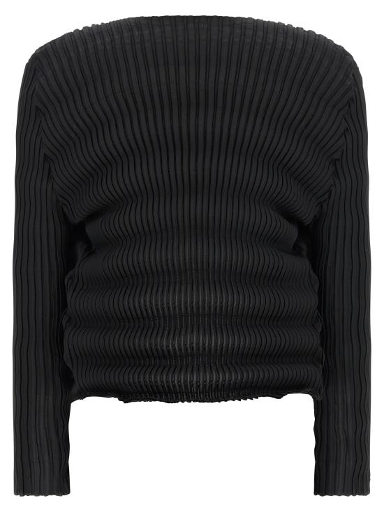 26SS 이세이 미야케 가디건 IM66FO68515 Black - ISSEY MIYAKE