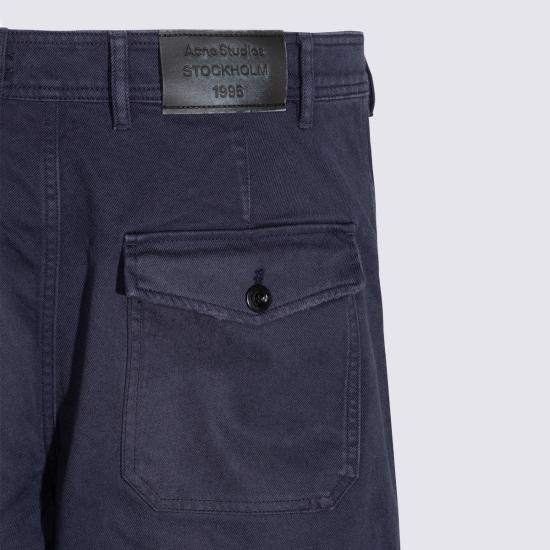 26FW 아크네 스튜디오 스테인드 트윌 팬츠 BK0779 885 NAVY BLUE - ACNE STUDIOS
