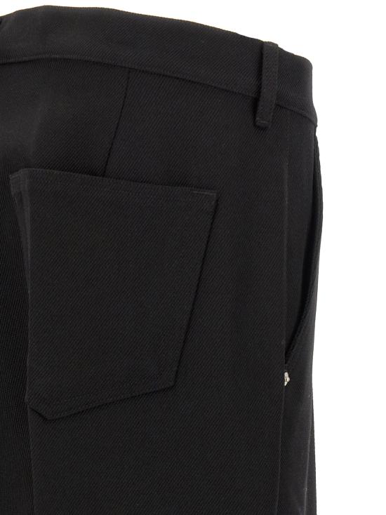 26FW 릭 오웬스 스트레이트 팬츠 RU02F4348WWH09 Black - RICK OWENS