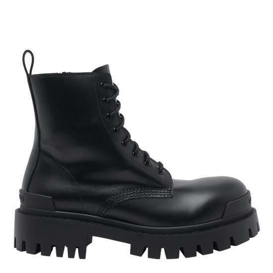26FW 발렌시아가 스트라이크 집 레더 부츠 844967 WA9601000 BLACK