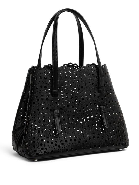 26FW 알라이아 비엔 웨이브 럭스 카프스킨 미나 25 백 AA1S06725I251 999 NOIR - ALAIA