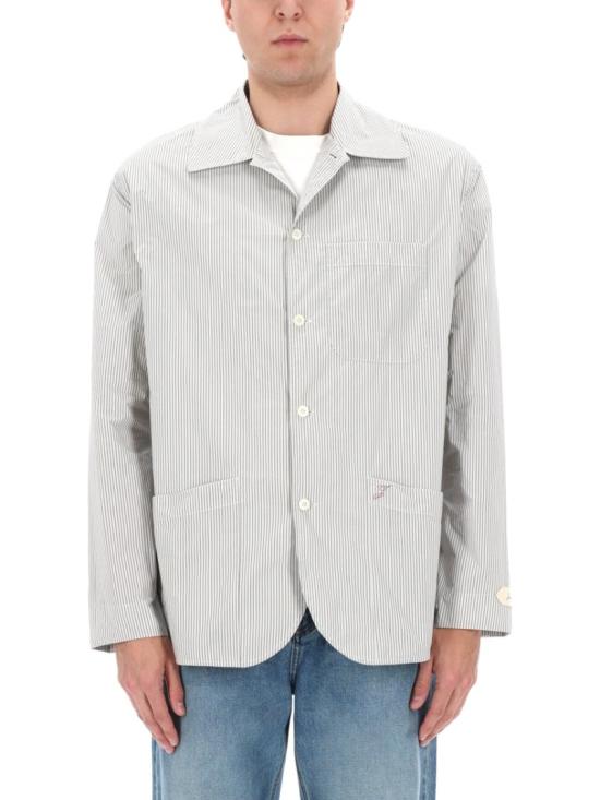 26SS 자크뮈스 스트라이프 칼라 긴팔 재킷 OUM00159AW0 07559DD Grey - JACQUEMUS