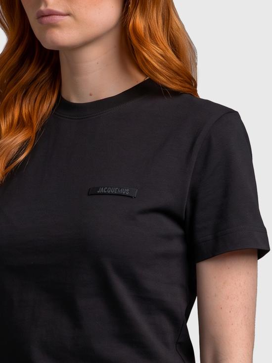 26FW 자크뮈스 그로그랭 로고 솟슬리브 티셔츠 TSW00550 BLACK - JACQUEMUS