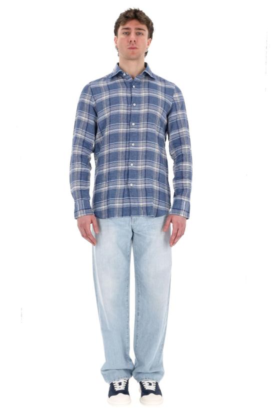 25SS 피나모레 셔츠 TK LI Z 046217 P501301 Blue - FINAMORE