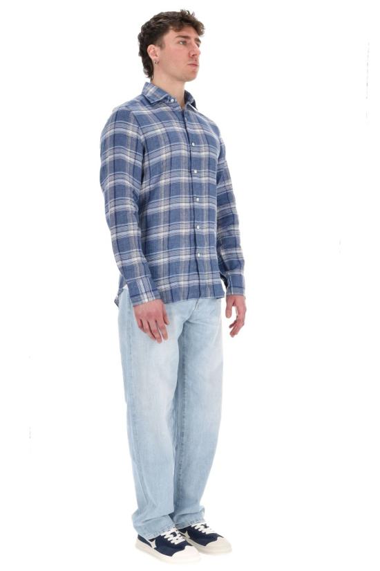 25SS 피나모레 셔츠 TK LI Z 046217 P501301 Blue - FINAMORE