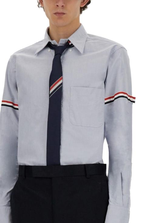  톰브라운 클래식 포플린 암밴드 셔츠 MWL150E 03113480 Blue - THOM BROWNE