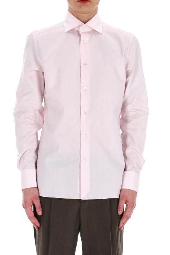 25SS 에르메네질도제냐 셔츠 903903A9 9MS0BAROSA Pink - ERMENEGILDO ZEGNA