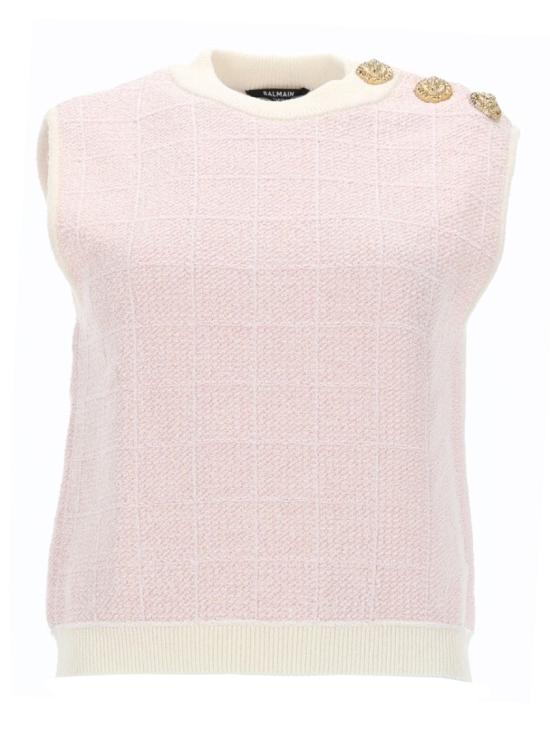 26SS 발망 민소매 티셔츠 GF1AG850KJ48 OIB Pink