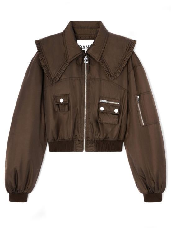 26SS 가니 나일론 봄버 자켓 A1010046 ZWX Brown